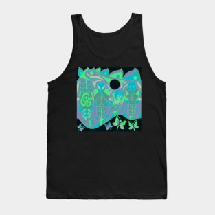 brick lego alien pattern ecopop Tank Top